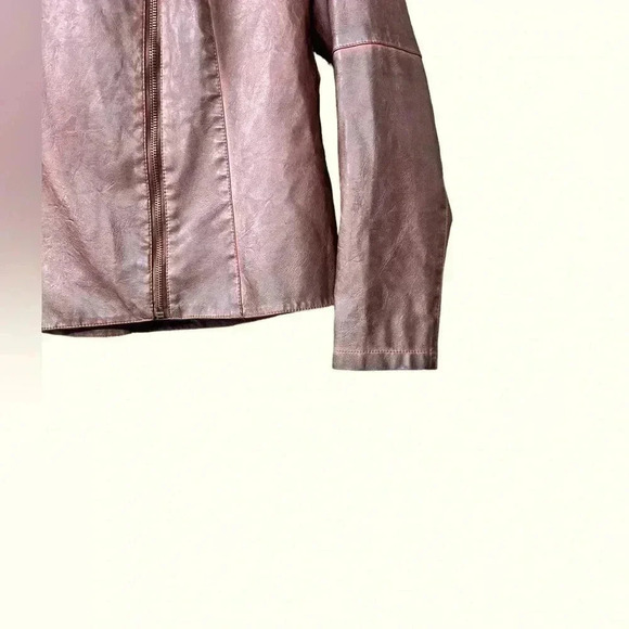Bagatelle brown faux leather jacket medium - Picture 2 of 6